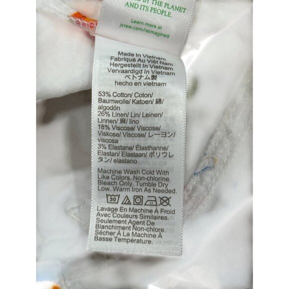 J. Crew Lizzie High-Rise Wide-Leg Pants Fruit & Crawfish Print Women Size 26 NEW - Picture 4 of 7